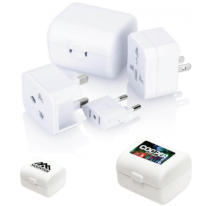Branded Globe Travel Adaptor Set